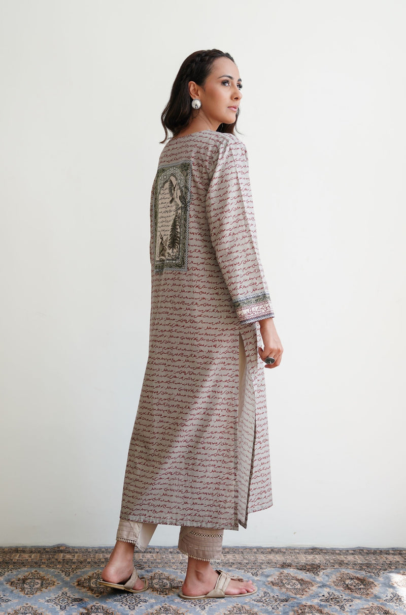 Virsa Lawn Kurta - Beige