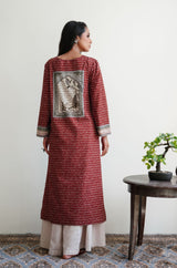 Virsa Lawn Kurta - Brick Red