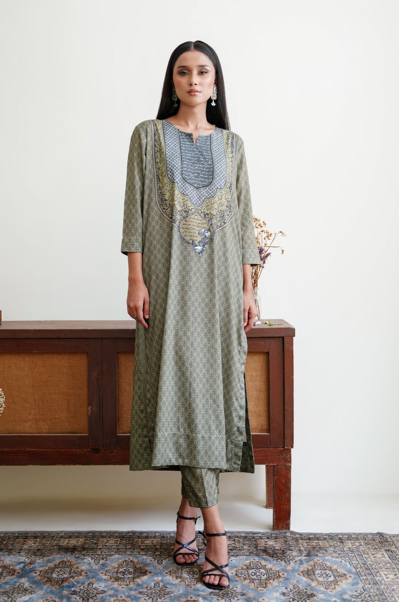 Elora Co-ord Set - Earthy Green