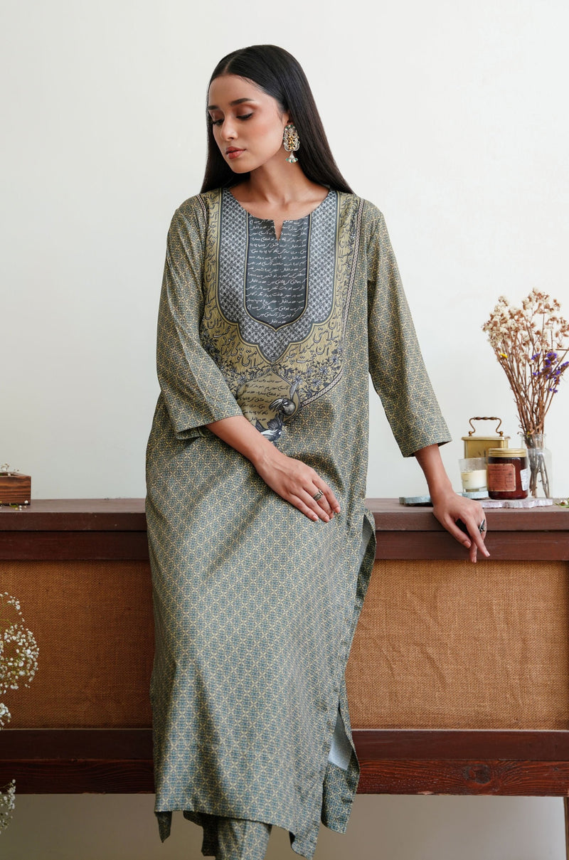Elora Co-ord Set - Earthy Green