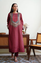 Esra Co-ord Set - Maroon
