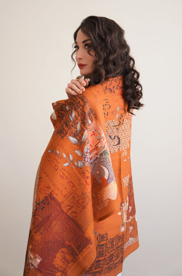 Khat-Nama Odhni - Rust