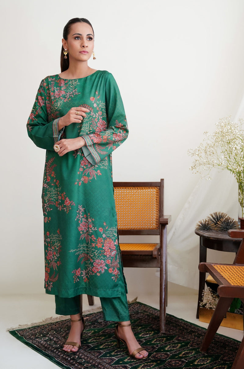 Chaman Co-ord Set - Bottle Green