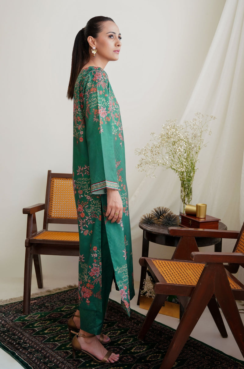 Chaman Co-ord Set - Bottle Green
