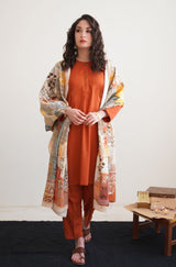 Khat-Nama Odhni - Beige