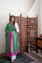 Green & Magenta Bol Odhni