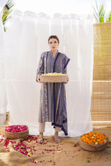 Gulistan Stripes Kurta - Blue