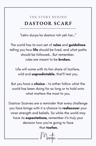 Dastoor Scarf - Black & Red