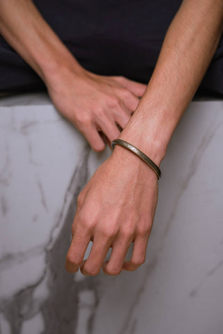 Manto Unisex Gold Stainless Steel Jahaan Cuff Bracelet (Kara) with Urdu Calligraphy of Poetry by Allama Iqbal