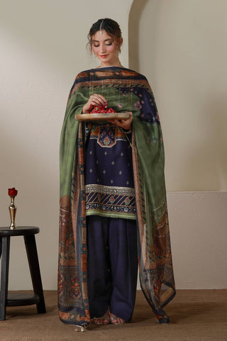 Kundan 3 Piece - Blue