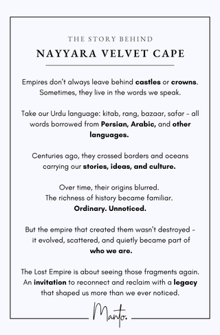 Nayyara Velvet Cape