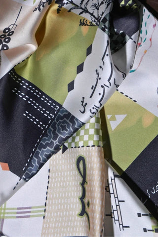Safar Scarf - Green & Black