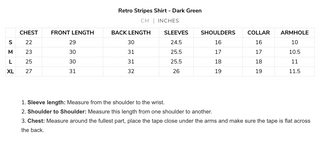 Retro Stripes Shirt - Dark Green