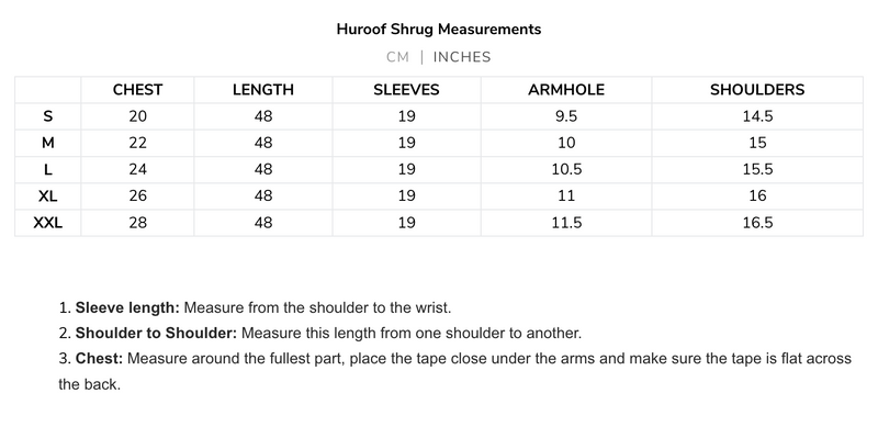 Huroof Shrug - Black