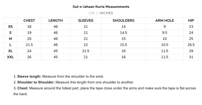 Gul-e-Jahaan Kurta - Blue