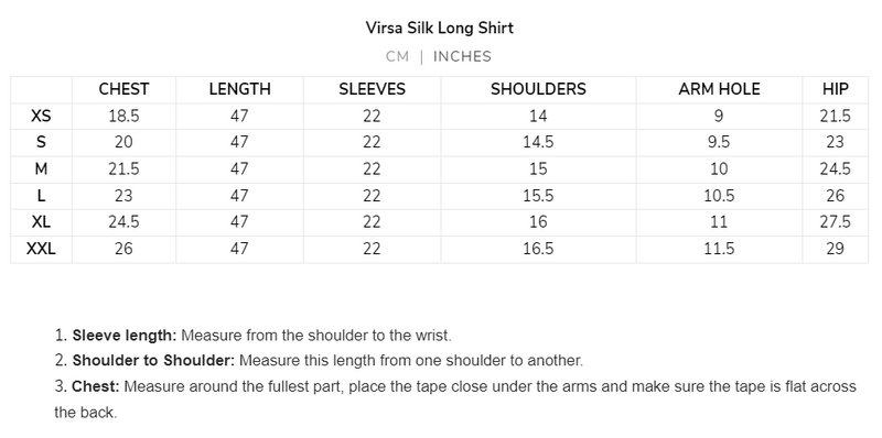 Virsa Silk Long Shirt - Blue