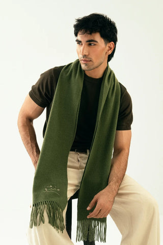 Cashmere Stole - Matcha Green