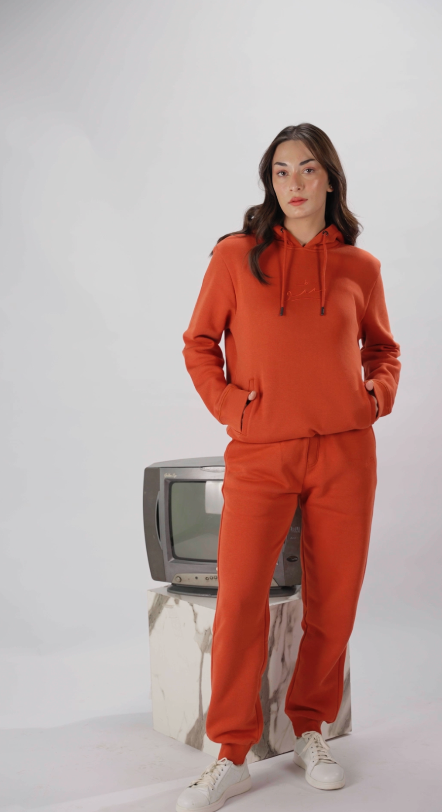 Rust orange hoodie on sale