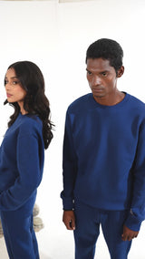 Shopmanto, wear manto, pakistan, women, men, ladies, clothing, urdu, calligraphy, hoodies, sweatshirt, jogger pants, winter wear, karachi, western clothing, manto store, urdu calligraphy clothing, unisex hoodies, unisex winter wear, sweatshirts in pakistan, sweatshirts for men, sweatshirts for women, unisex sweatshirts, comfort, soft, track suit, Midnight Blue Talaash Sweatshirt, text print at the back of sweatshirt, text print on sleeves, printed sweatshirt, comfort revolution