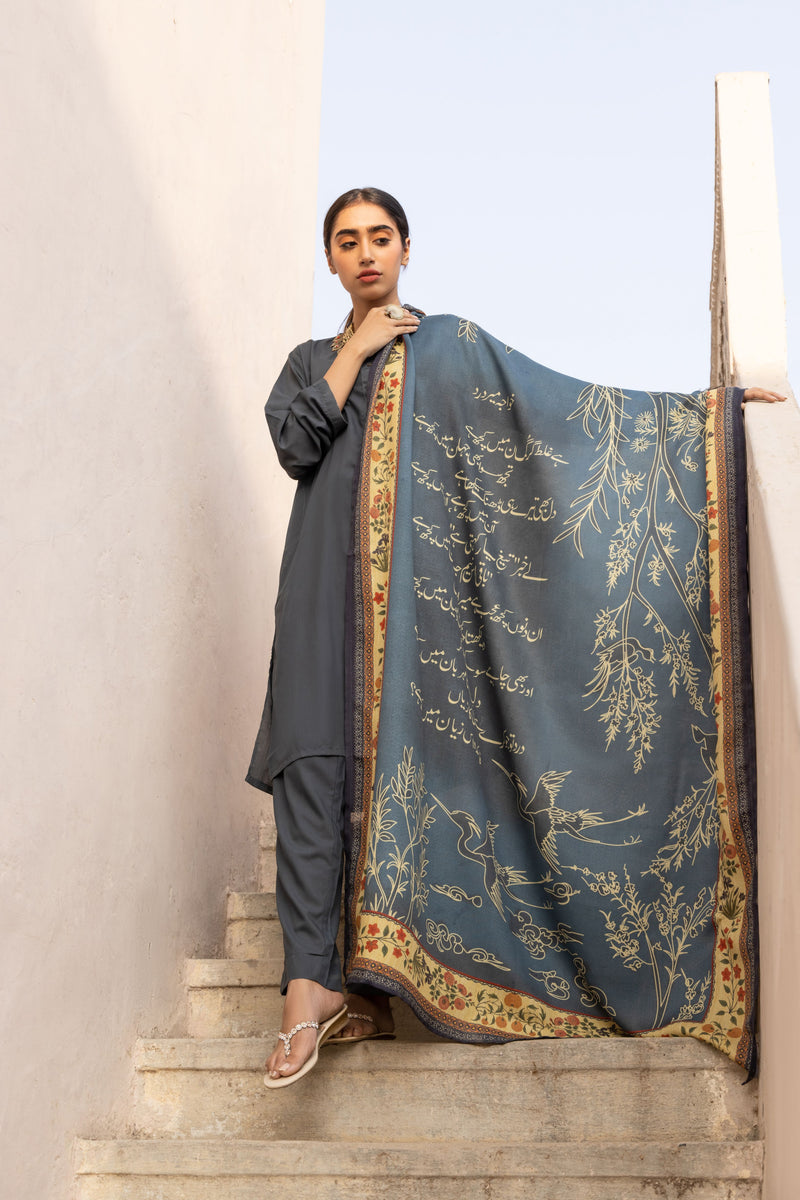 Gumaan Odhni - Shaded Peacock Blue