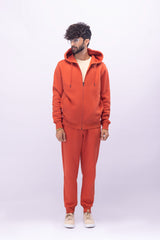 Rust Orange Zipper Hoodie