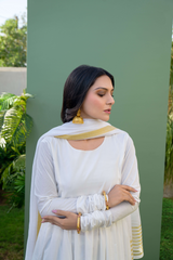White Anarkali