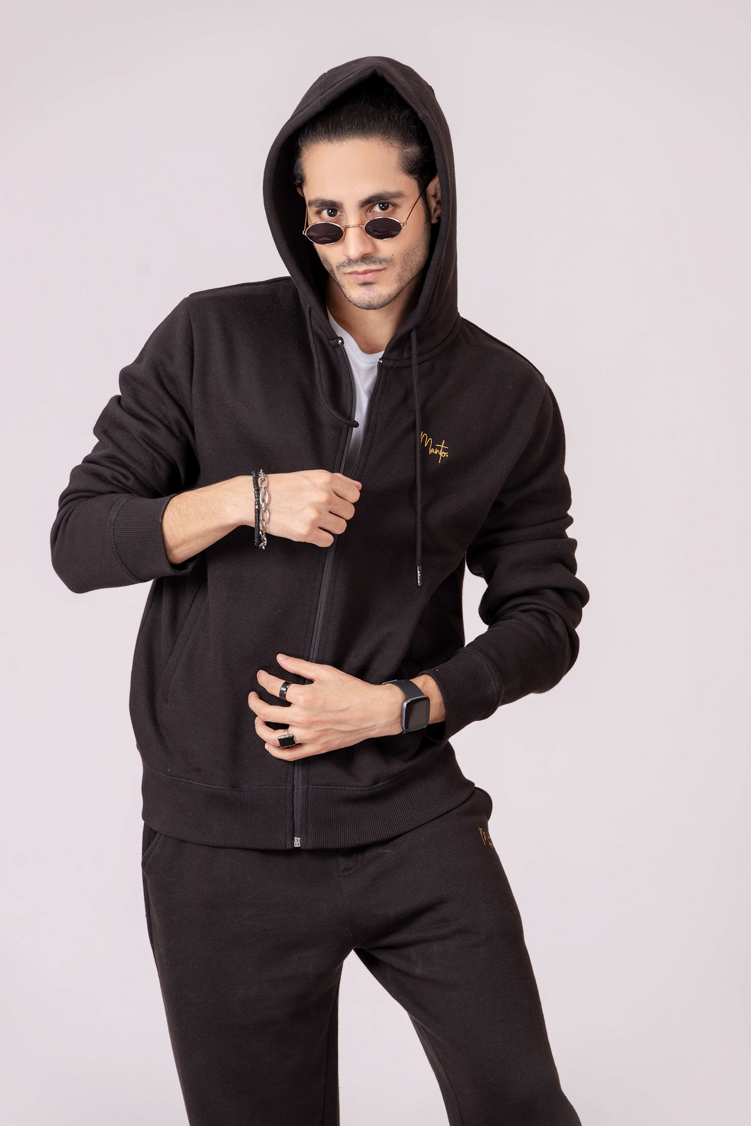 Jet-Black Hoodie - Men