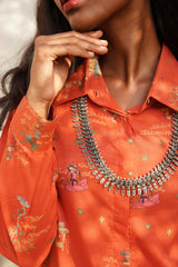 Diwani Rustic Orange Long Shirt