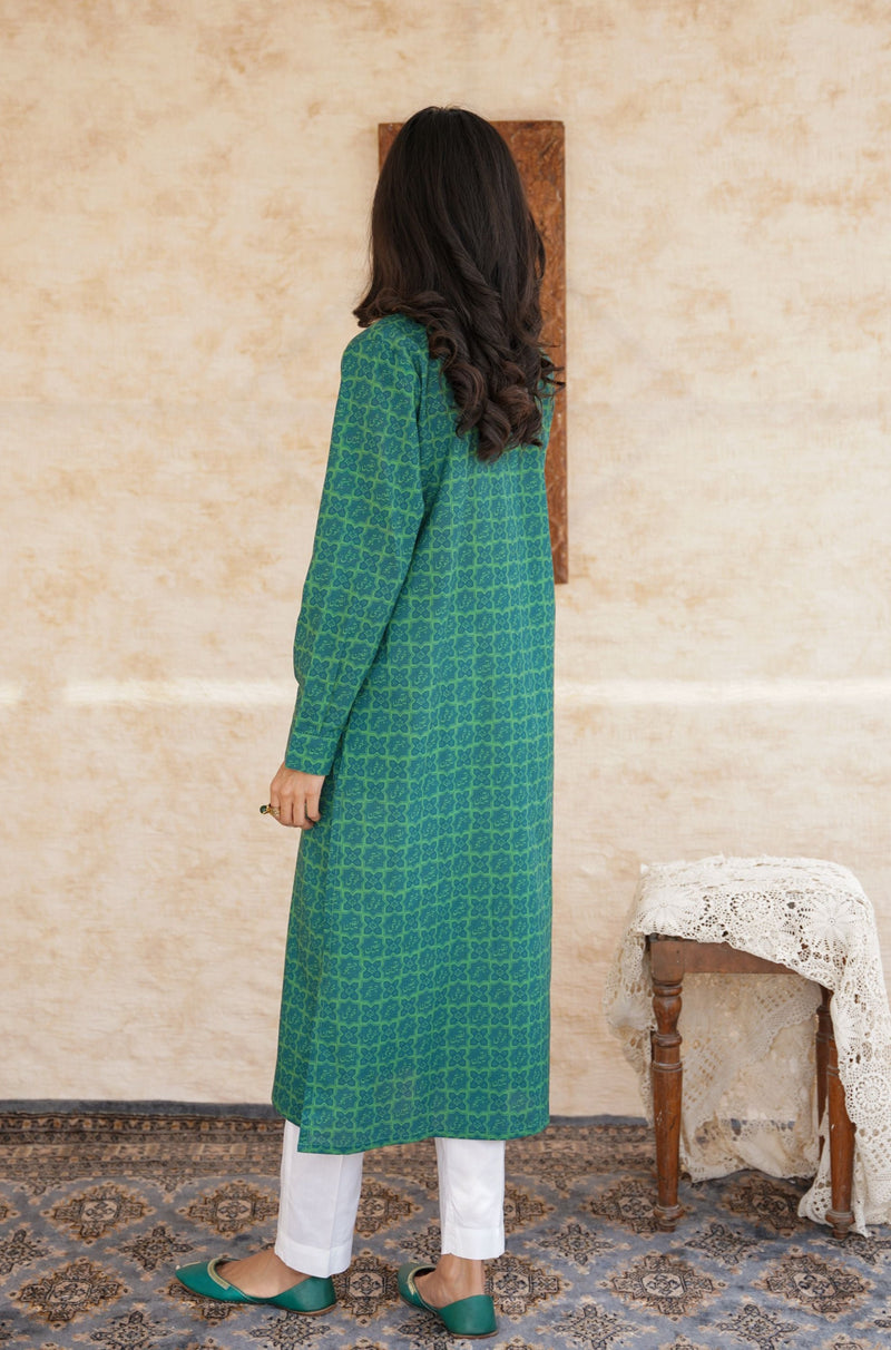Yaqeen Kurta - Teal Green