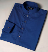 Midnight Royal Navy Blue Manto Two Piece Shalwar Kurta Suit For Women With Sherwani Collar Design And Ultra Comfortable Material 