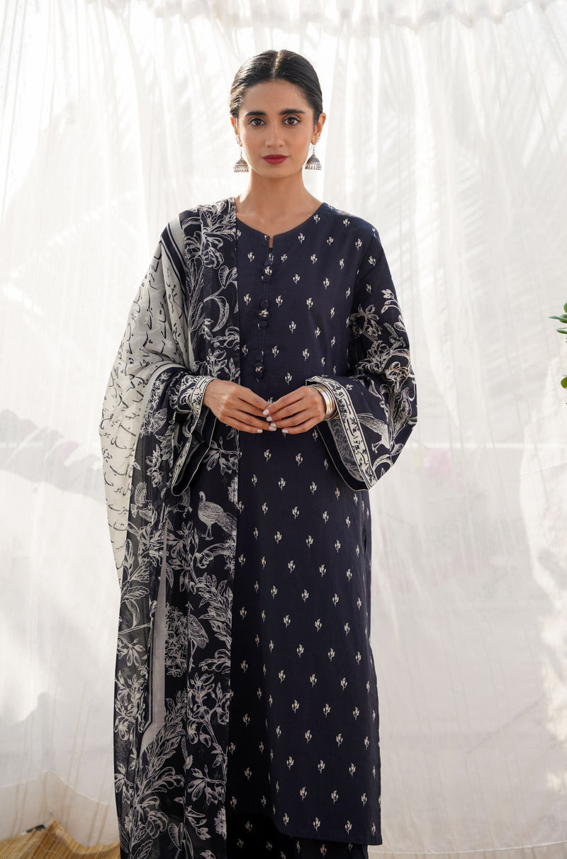 Shopmanto, wear manto, manto clothing brand, manto pakistan, ladies clothing brand, urdu calligraphy clothing, manto urdu calligraphy black vasl 2 piece printed set