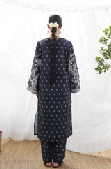 Shopmanto, wear manto, manto clothing brand, manto pakistan, ladies clothing brand, urdu calligraphy clothing, manto urdu calligraphy black vasl 2 piece printed set