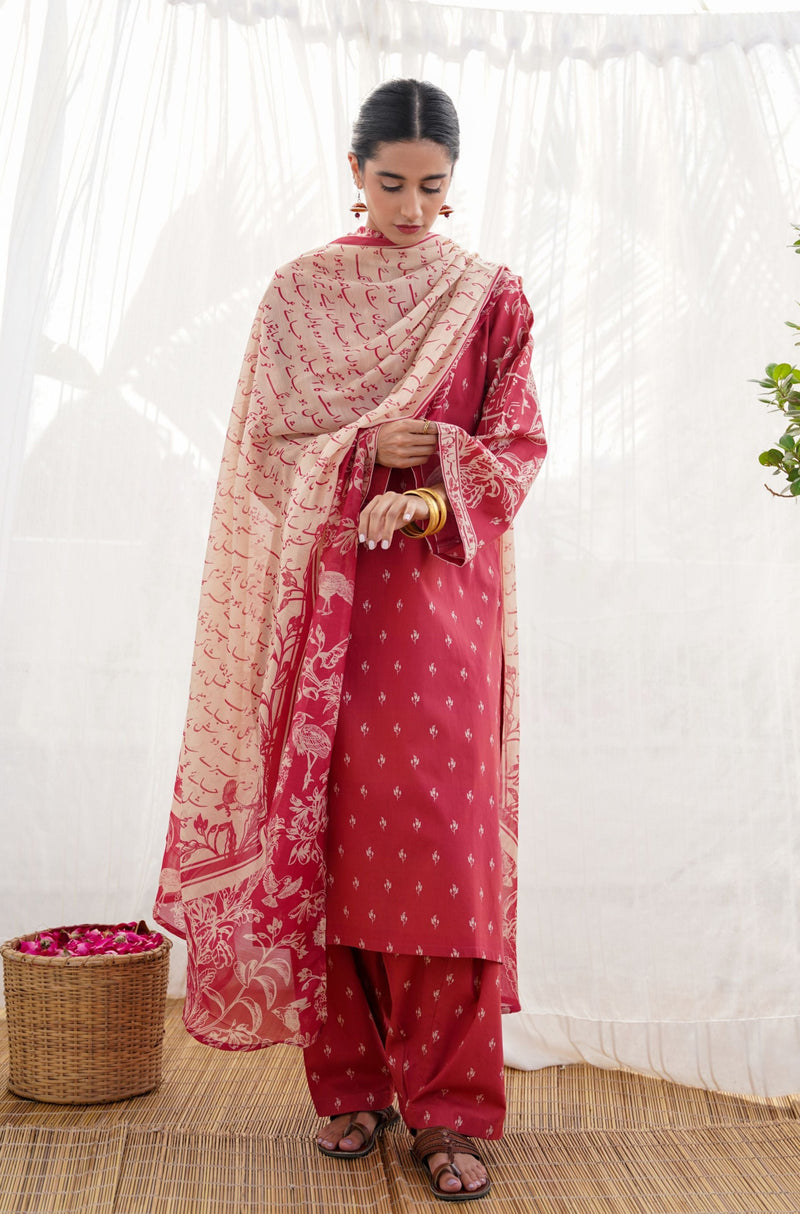 Ruby Red -  Vasl Dupatta
