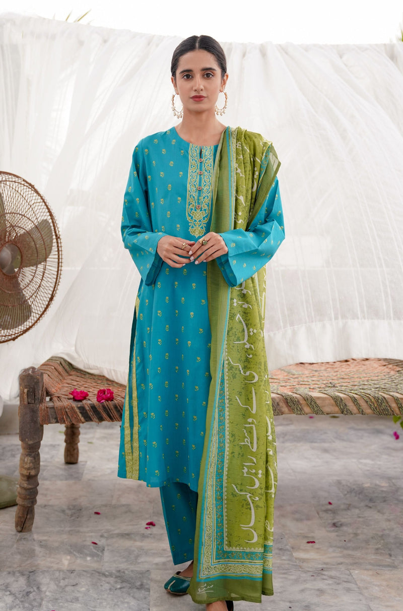Fern Green -  Qadr Dupatta