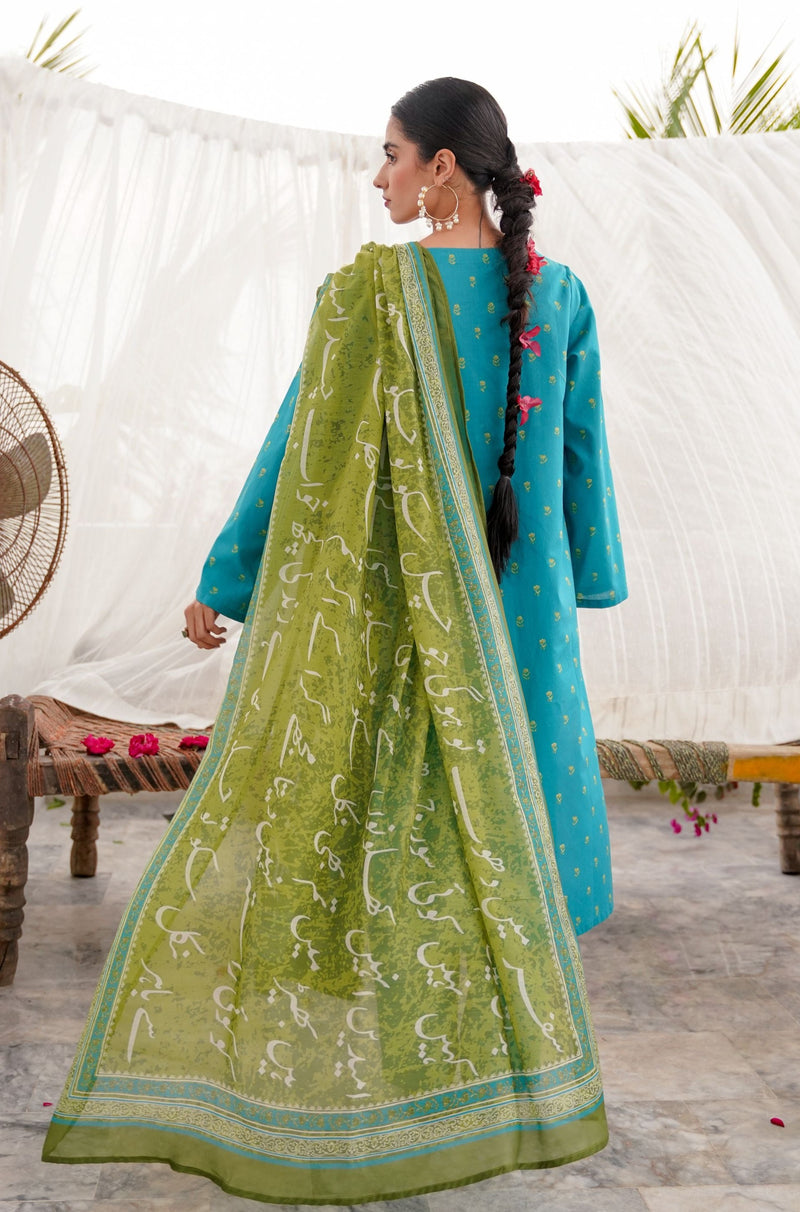 Fern Green -  Qadr Dupatta