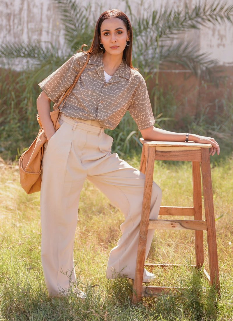 Khaki Green Sitaray Shirt