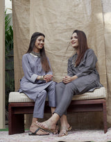 Charcoal Black Sherwani (Women)