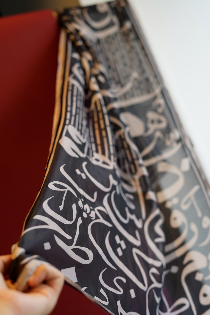 Huroof Scarf - Black