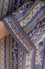 Gulistan Stripes Kurta - Blue