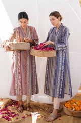 Gulistan Stripes Kurta - Blue