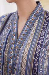 Gulistan Stripes Kurta - Blue