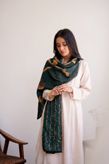 Junoon Stole - Emerald Green