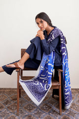 Huroof Stole - Shaded Blue