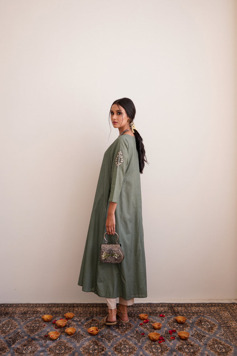 Bottle Green - Raqs Anarkali