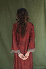 Esra Velvet Co-ord Set - Maroon