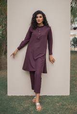 Wine Red - Sherwani (Women)