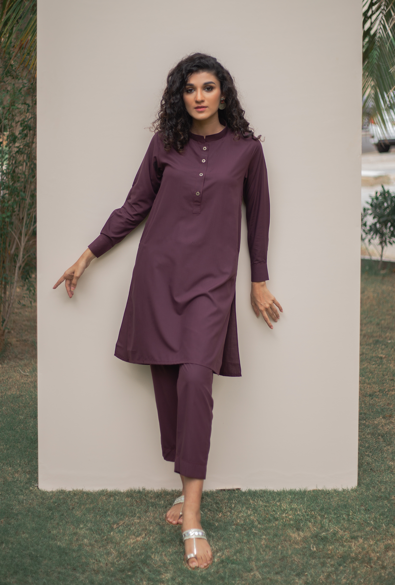 Wine Red - Sherwani (Women)