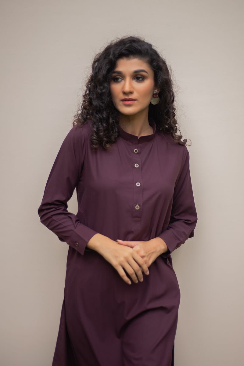 Wine Red - Sherwani (Women)
