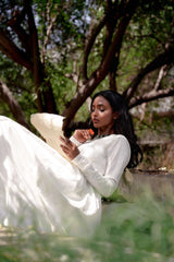 White Anarkali