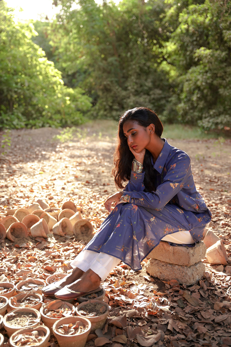 Diwani Blue Long Shirt
